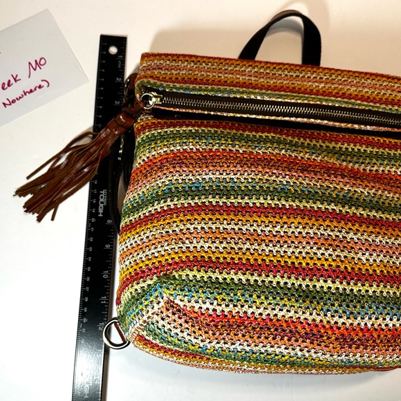 $229 ⭐️NEW Patricia Nash Luzille Spanish Multi Zig Zag Woven Crossbody Backpack - Picture 3 of 14